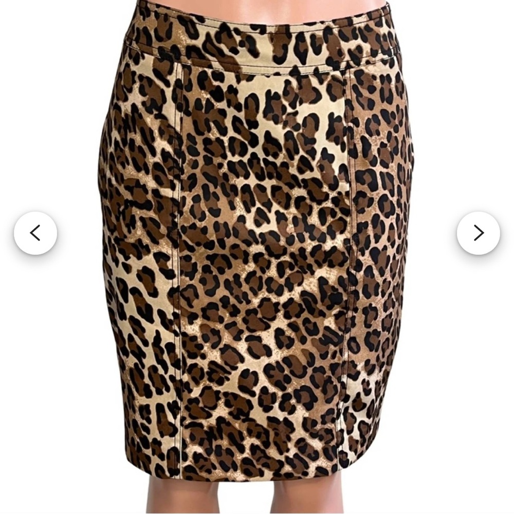 Cache Leopard Pencil Skirt